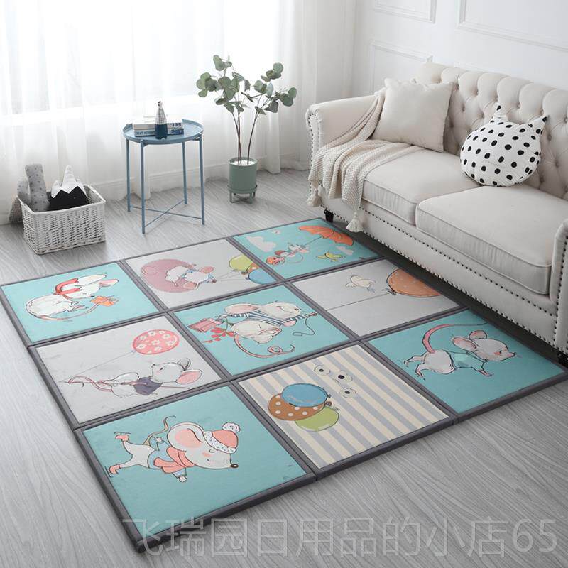 正品婴儿拼接行垫pe泡沫地垫儿童加厚宝摔宝防垫床边爬地毯客x厅