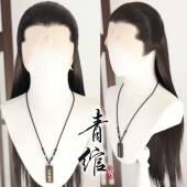 男士 正品 装 假发套o手钩美人发尖古风古汉服cs演出写真整顶假长披