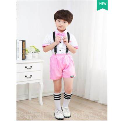 正品款儿童红新领巾演校园风合唱表服小学生演出服男女衬衫中套装