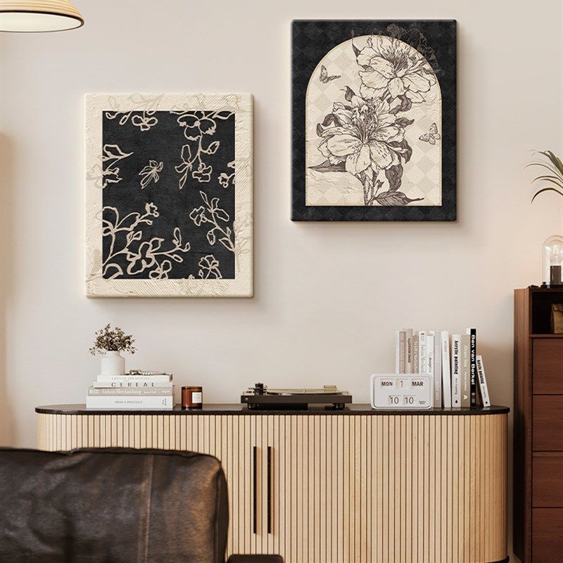 法式中古风免打孔复古遮挡电表箱装饰画配电箱盒遮丑2023新款,家居饰品,现代装饰画,淘宝优惠券,粉丝福利购,淘宝优惠卷