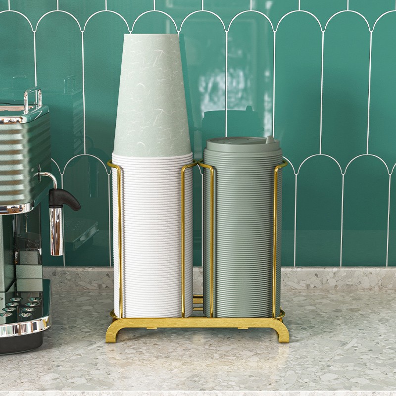 纸杯架取杯架放一次性杯子收纳饮水机杯架取杯器台式纸杯收纳架