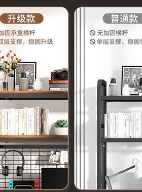 带网收格置物架桌面FZS多层书架学生架书层桌电脑桌多加高纳铁艺