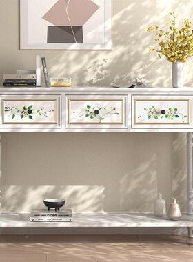 zsr实木玄关柜美隔YGA式入墙关户玄桌置物柜客厅靠断柜走廊正对门