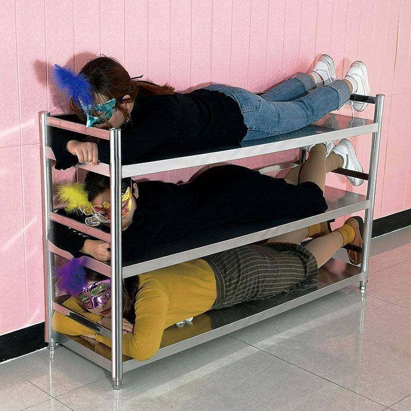 20厨2能3新款房置物架台1面落地多层不锈货架多功架子钢橱柜收纳