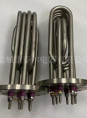 加热器-304不锈钢法兰加热管RJP380V/3热0KW率工业大功法兰盘电管