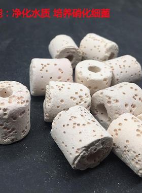 族QLU陶科瓷环生化环细菌屋化菌培养鱼缸过硝滤材料白色呼吸环技