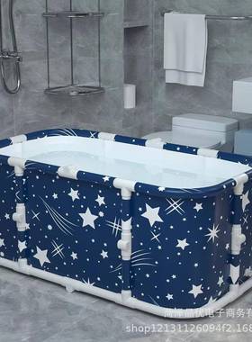 新款A23511-厚大号免安浴桶家用大人可折叠泡加洗澡桶装沐浴汗蒸