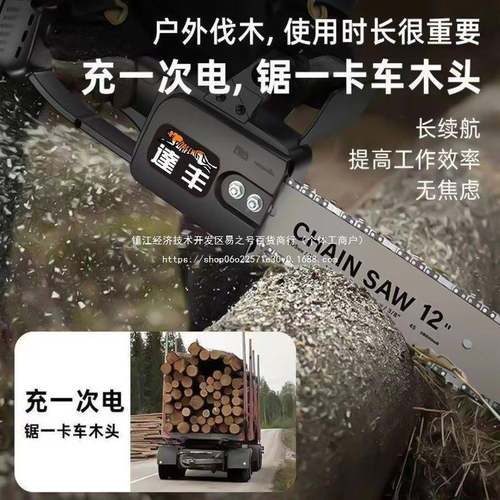 德国充电式电手提式家锯WHZ用砍树木锯锯户外树电动小型修枝锯链