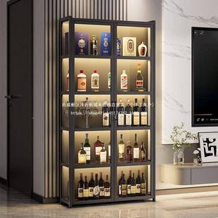 展示柜酒FRS柜透明门现代简约家墙用客厅柜高档一体靠电视酒瓶物