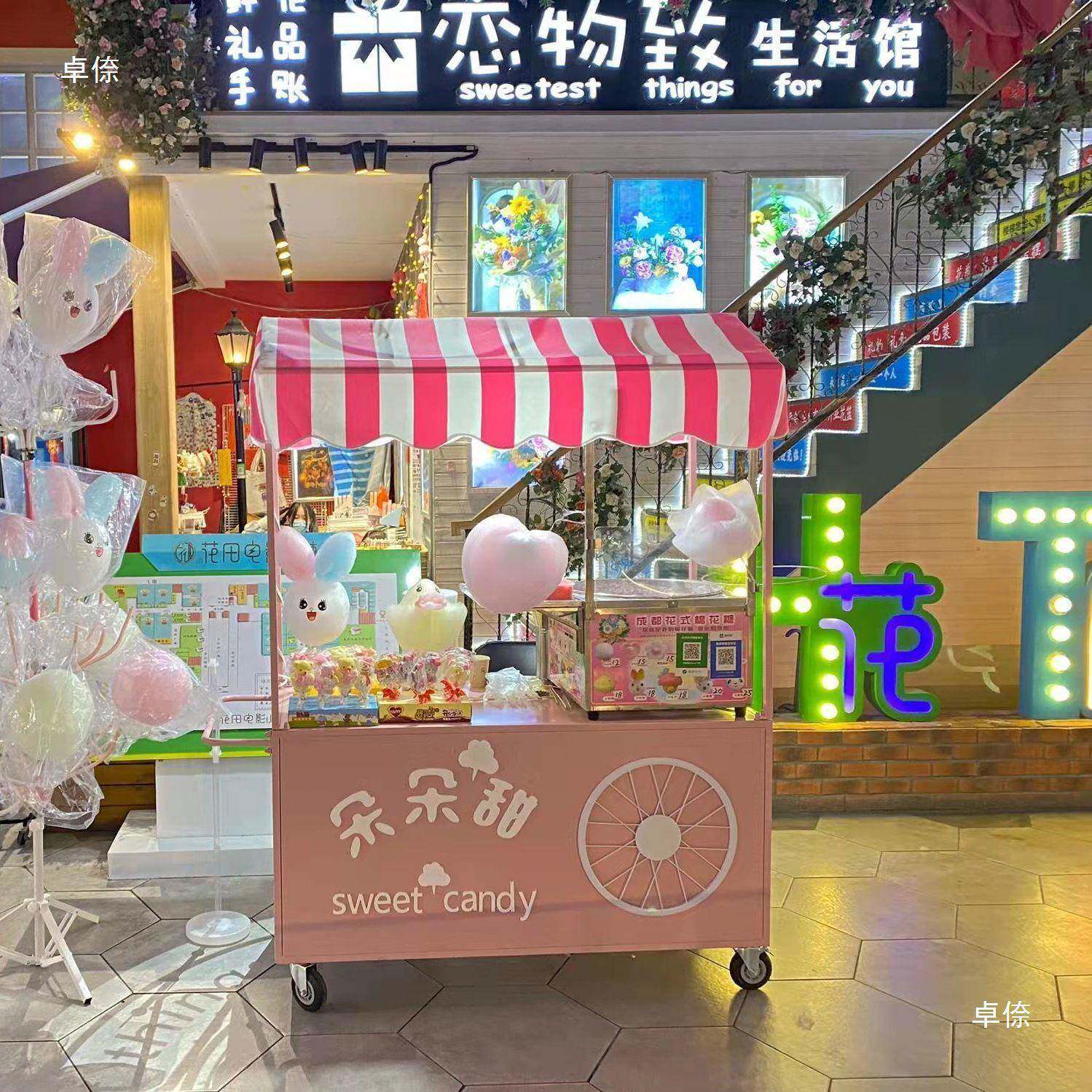 铁艺花车地小摊车位市场工摆摊小推默认项车移动本生手意摊土豆展