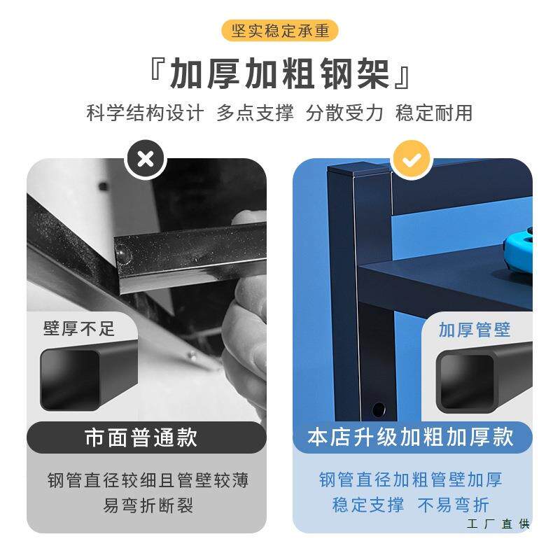 电竞房座电主机架多层可移动托机箱底置物架落脑985地家用桌下小