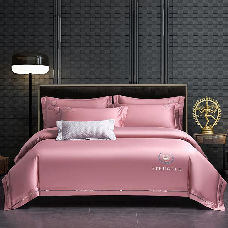 款高端全贡缎120长绒棉棉新刺绣S四539件套纯棉轻奢被套床上用品