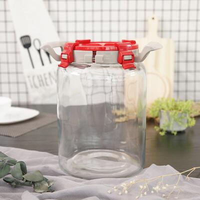 玻璃酵素桶7500ML葡果萄柠储692酿器檬水发酵桶密瓶大容量封密封