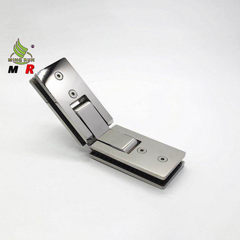135角度玻璃润门夹浴室明方形MR-002淋房连接件加长码浴不锈钢浴