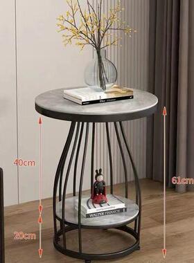 现代简约边几石侧轻角奢感沙发边柜边柜客厅KHT几大理小茶几摆件