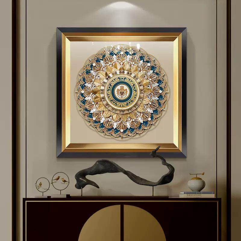 轻奢推电箱表装饰画现代al202209简约餐厅遮挡拉壁画客厅配电箱高