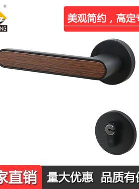 新款定锁带饰面分体带把手内锁铝合金极简高SG-L-Z-F房间门带门把