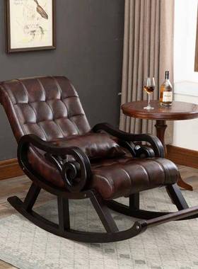 摇摇懒人椅椅新款躺椅阳台实老木摇椅摇20RIO2摇5椅人高档椅躺椅