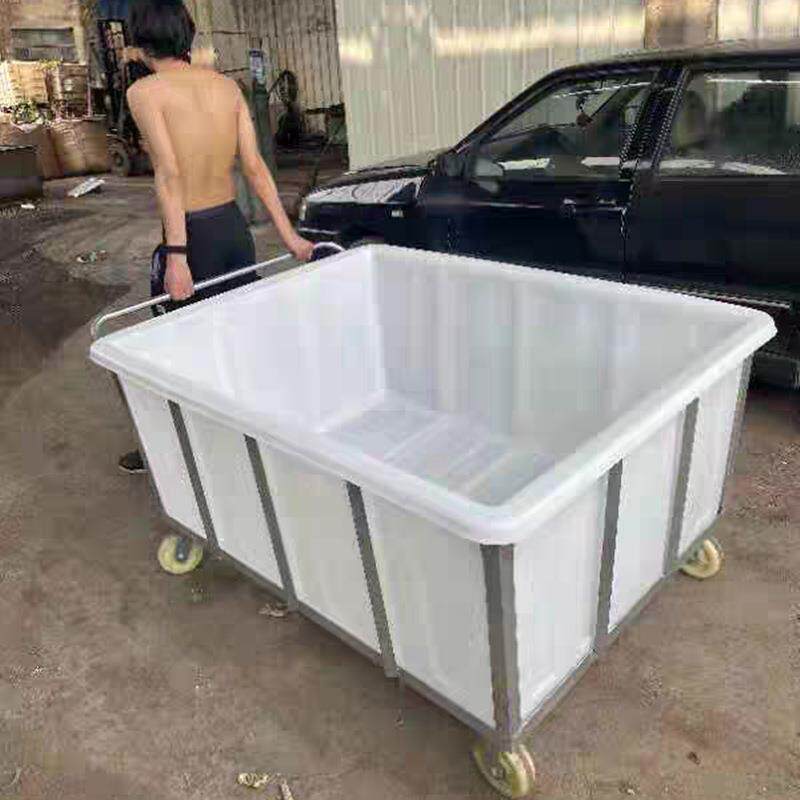 牛筋塑料印染布车物推车料车落布500移动带轮子手推车布草拉水小