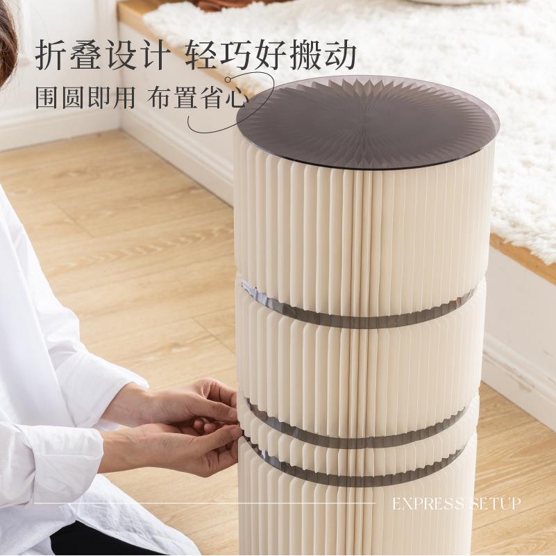 置物架落折展示地架商场橱窗便展会圆形陈列架创意叠携喜色圆柱展