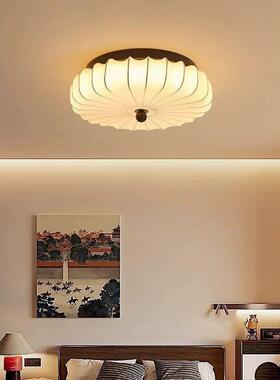 中古实12223木温馨客室吸顶灯式复卧古厅布艺法灯日式圆形书房护