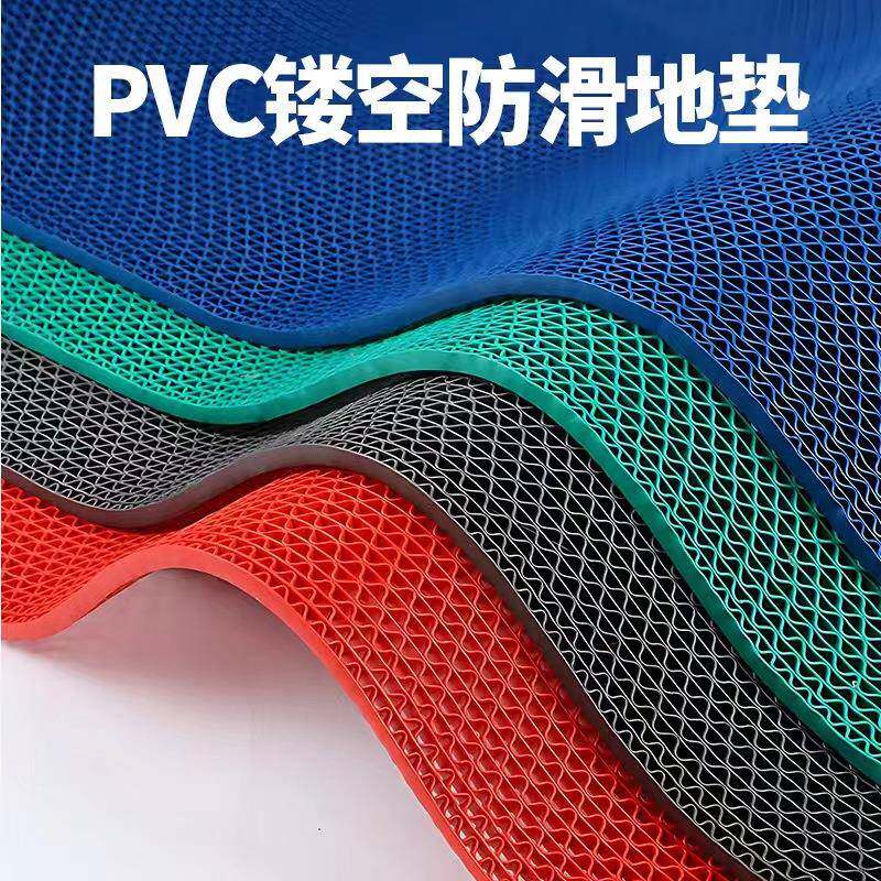 塑料pvc镂BELKLKDD空防防滑垫用室外大面商积厨房厕所浴水室地脚