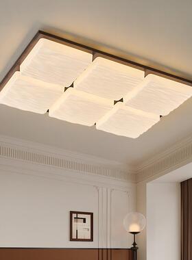 现简约中大古风气客厅实木吸顶灯新中式代68896胡桃木餐黑厅卧室