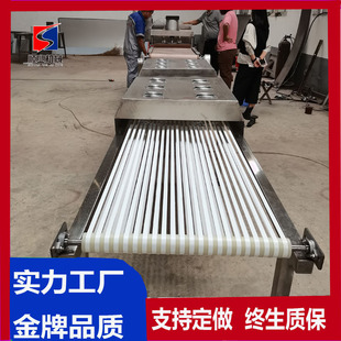 加长输送带烙馍机 升级换代单饼设备 优惠双排烤鸭饼机