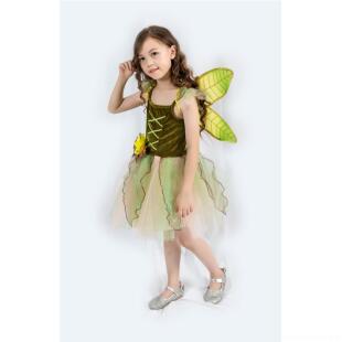 正品万圣节儿童表演出服会女童花仙子裙子秋聚天演仙子（送翅膀）