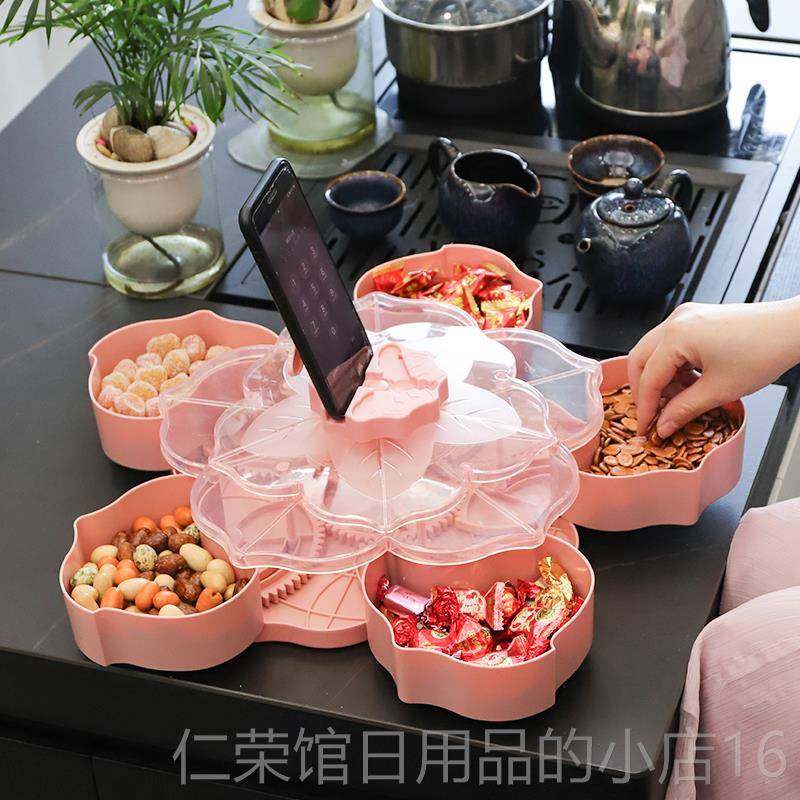 正品奢高档糖果盒盒结婚果盘家用客厅几茶零食收纳盒乔迁新居干