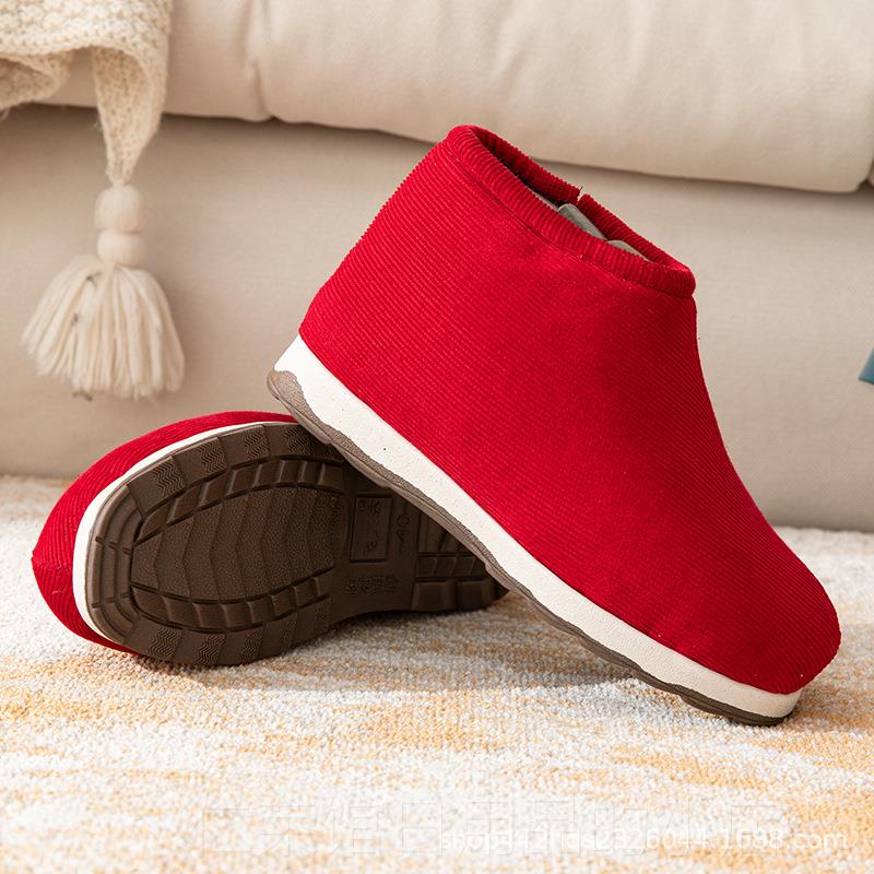 正品新款冬季手棉鞋厚耐磨保鞋底老棉鞋居家防滑月暖子鞋中老年棉