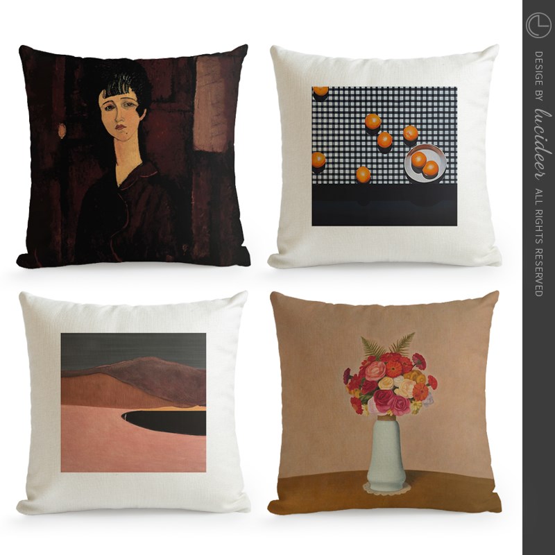 欧式中古艺术客厅沙发抱枕靠垫复古样板房间文艺靠枕靠背卧室枕套