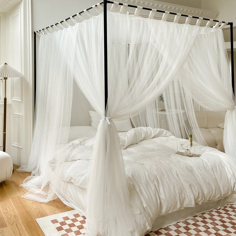 黑白色单蚊帐不含支架单卖蚊帐的不要支架1.5方顶落地2.0x2.2米床