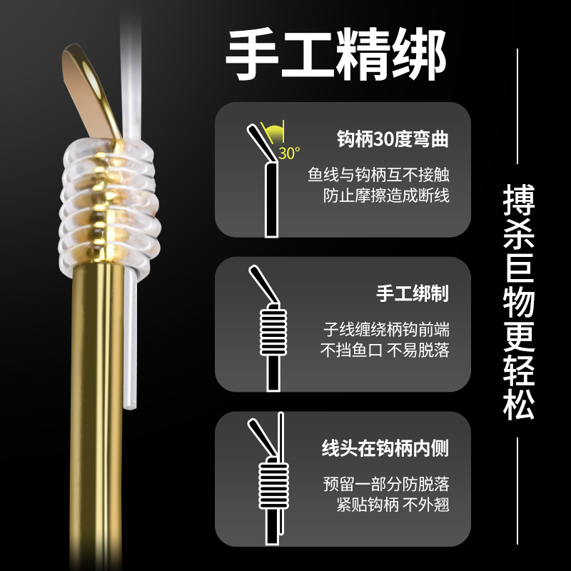 夜光七星漂线组野钓传统钓草洞钓鲫鱼金海夕鱼钩高灵敏度绑好成品