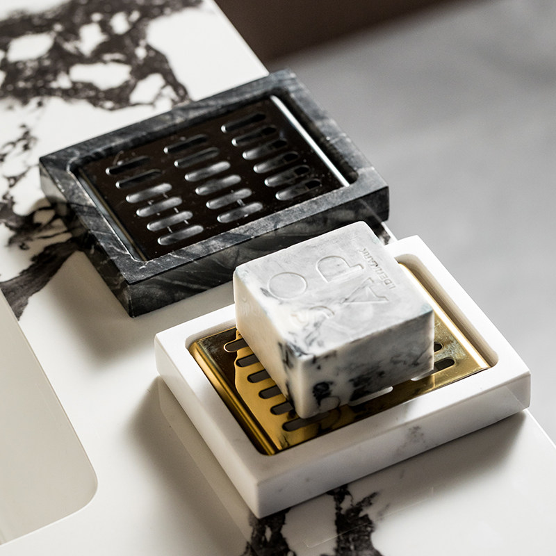 【天然大理石】肥皂碟子沥水易清洗香皂托家用卫生间洗手盆香皂盒