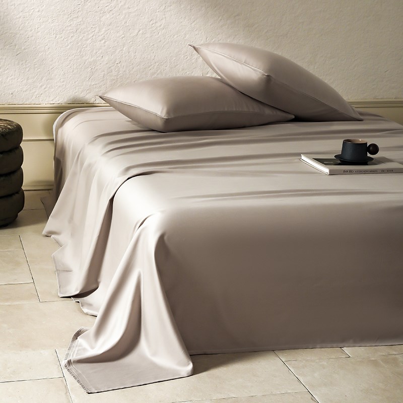 高端秋冬季60支天丝棉磨毛床单单件纯色天丝全棉长绒棉床铺单枕套