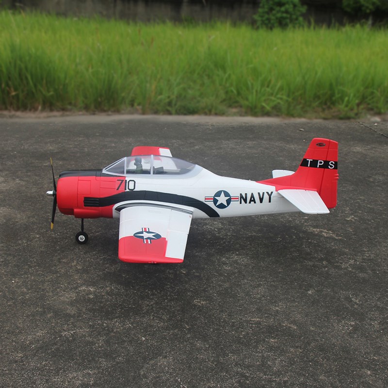 Dynm迪乐美1.3米T28遥控电动航模固定翼像真战斗机下单翼s动力