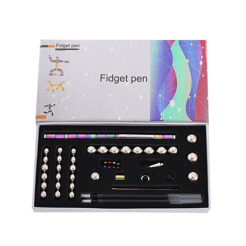 磁悬笔学生百变磁性笔减压磁力铁笔多功能解压金属吸铁笔电容转笔