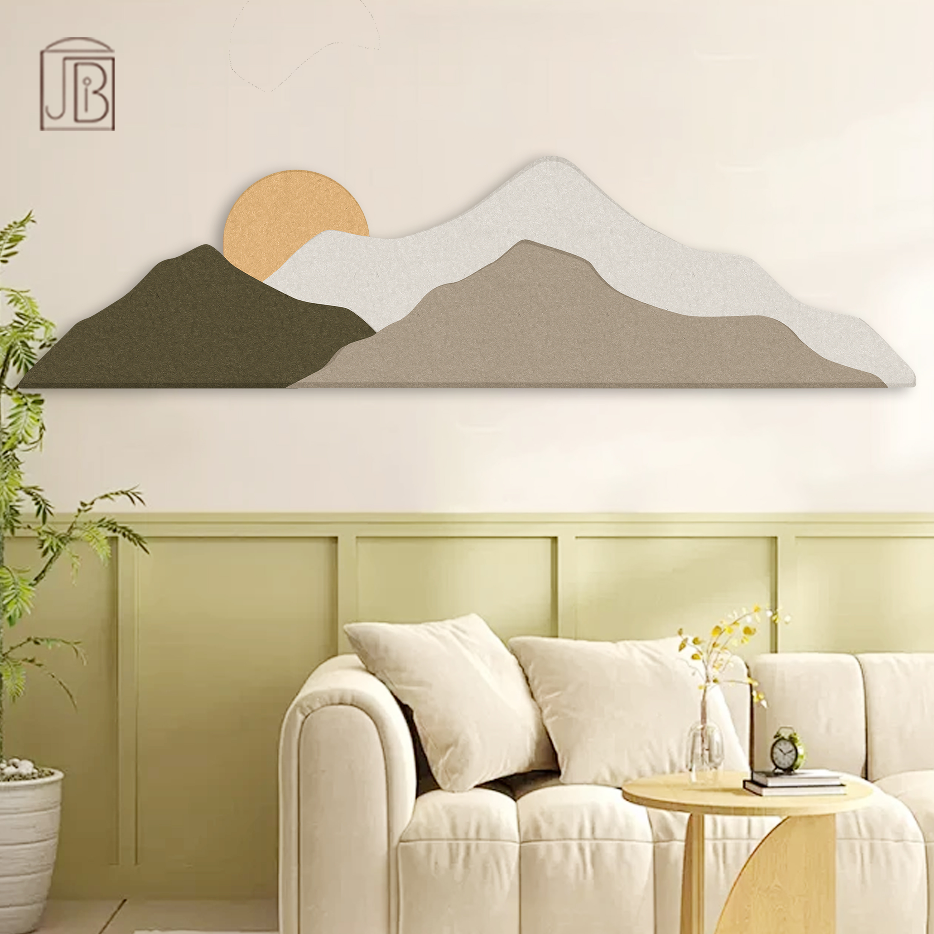 入户玄关装饰自粘山水挂画客厅挂件墙上装饰品免打孔高档墙贴画