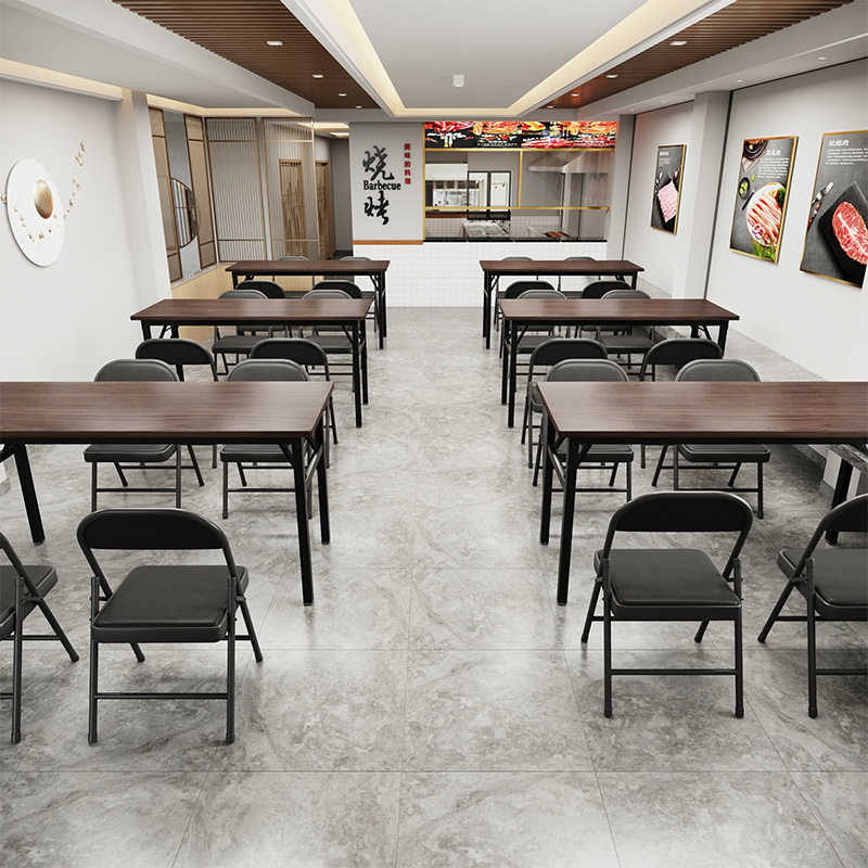 可折叠餐桌长条桌学习书桌家用电脑桌书桌简易摆摊小桌子办公桌