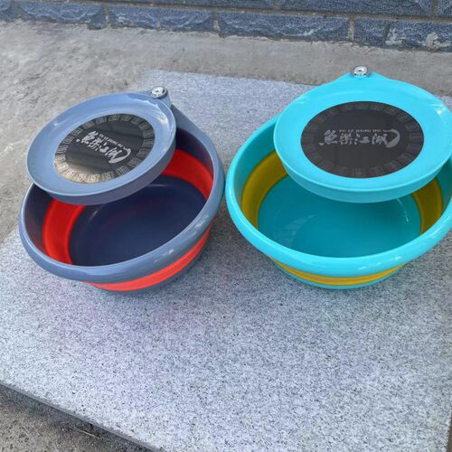 饵料盆拉饵盘折叠便携式开饵盆钓鱼全磁通用强磁开饵盘鱼饵和饵盆