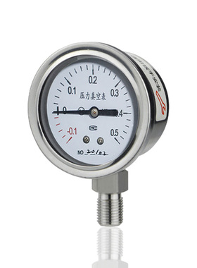 酿酒设备压力表全钢耐震压力真空表径向防腐YZ-N40BF -0.1~0.5MPA