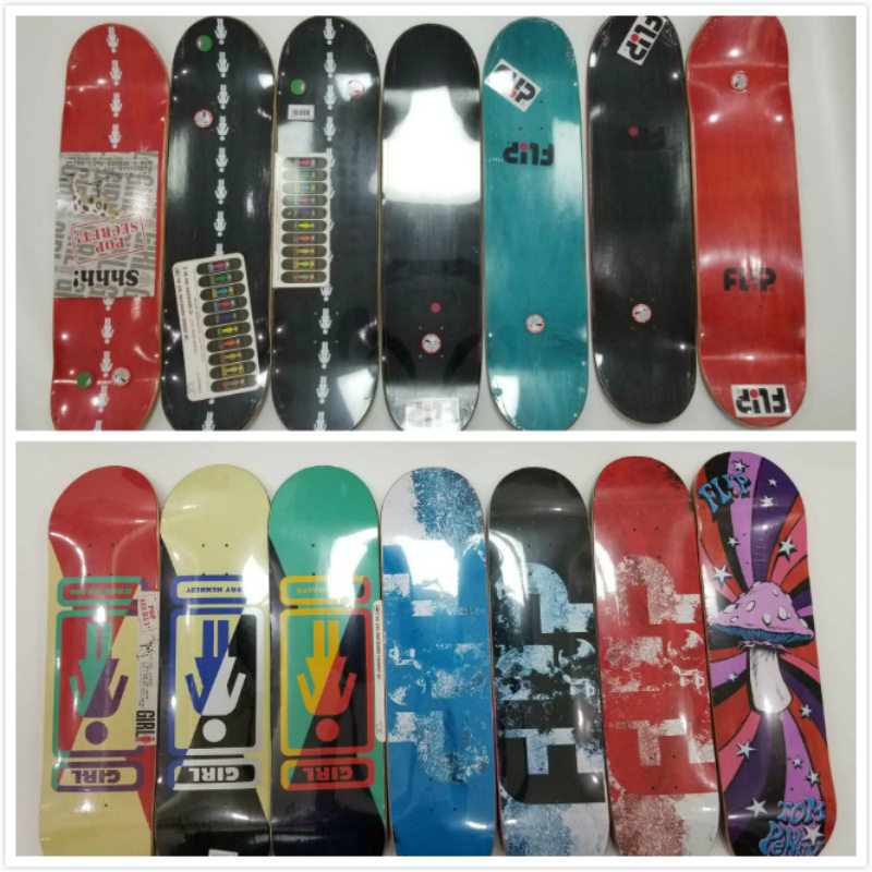 girl flip双翘滑板8.0寸加拿大枫木滑板冷压染色深脚窝板