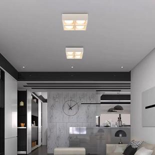 无主客照明极简室明装 格栅灯卧灯灯现代简约厅方形斗783胆灯