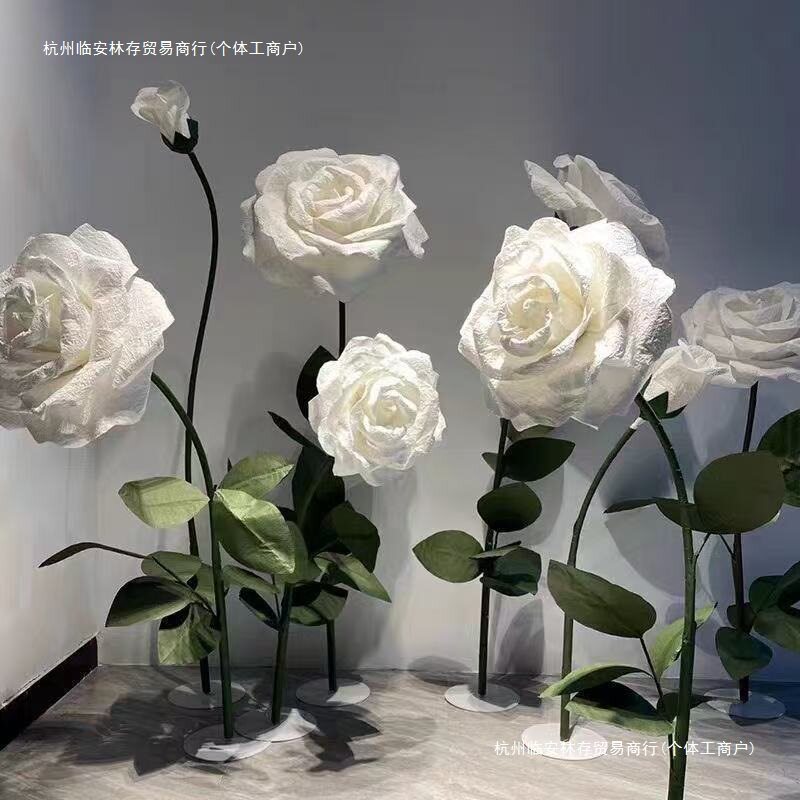 婚礼手工纸艺大玫瑰表白求婚布置
