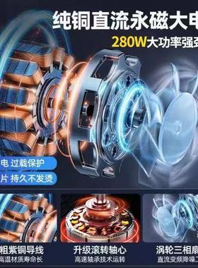 双缸车载充通气泵高压金属打气泵122v/20v插电充气666轿车越野用