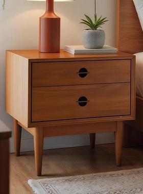 中实木床头柜古厅储物柜卧客室床EWT边收纳柜柜复古置物简约抽屉