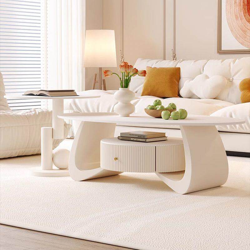 奶油风极简岩板茶几客厅家用茶奢几网红桌爆款204新款轻茶小200户