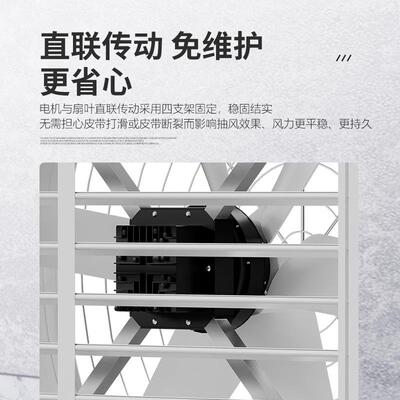 玻CGI钢工排风业扇永磁璃机负压风机厂房电排风扇车间通风负压风