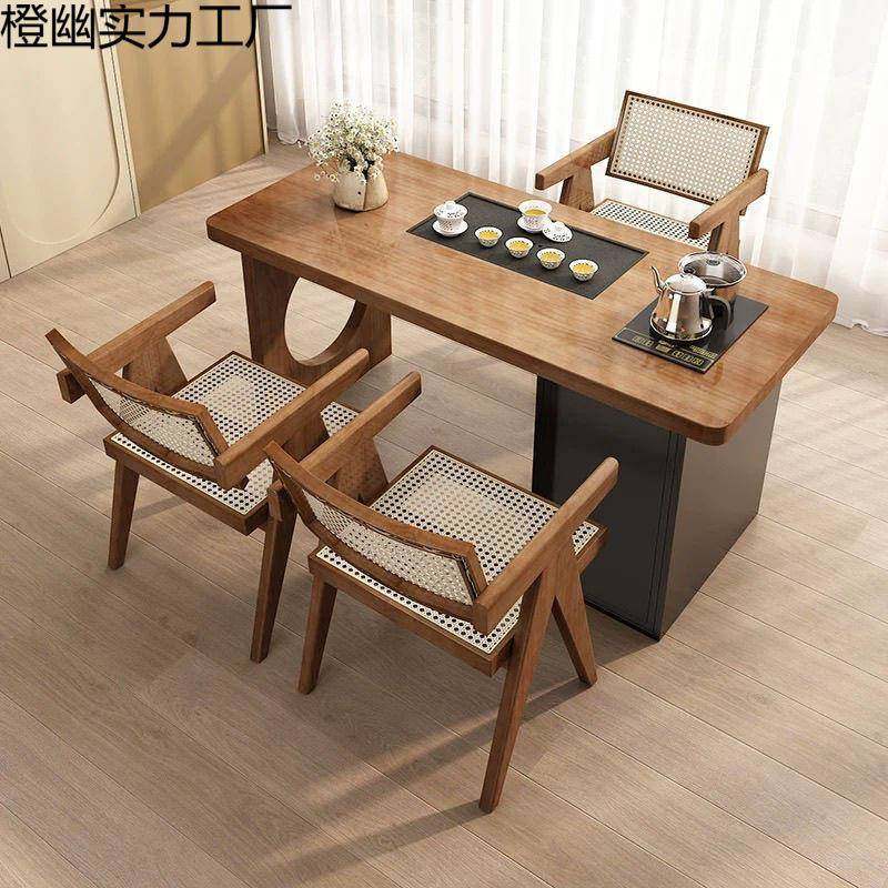 中桌阳台实木茶桌椅小户型家用实木型泡茶现代HBA小户休闲式阳台,商业/办公家具,茶台/茶桌,淘宝优惠券,粉丝福利购,淘宝优惠卷